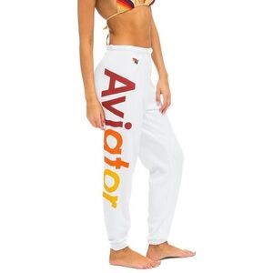 NWT White Aviator Nation Sweatpants